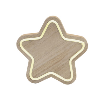 Novogodišnja drvena dekoracija zvezda KAD27